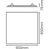 PANEL 625 RECESSED MOUNT FRAME LEDV