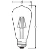 PARATHOM CL Edison FIL 40 non-dim 4W/827 E27