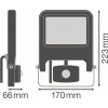 FLOODLIGHT VALUE SENSOR 30 W 4000 K IP44 BK