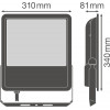 FLOODLIGHT 180 W 6500 K IP65 BK